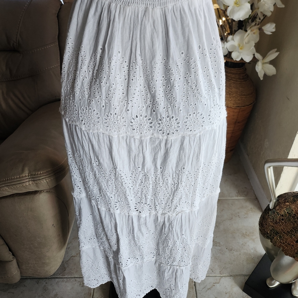 NAOO Nation AK Outfits Summer Off-the-Shoulder White Dress size S - Picture 6 of 7